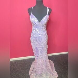 Purple sparkling sequin dress junior’s size 11/12.